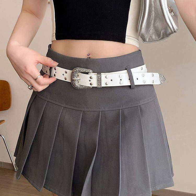 Damengürtel Retro Silberschnalle – Vielseitiger Ledergürtel Damen Next Level