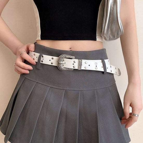 Damengürtel Retro Silberschnalle – Vielseitiger Ledergürtel Damen Next Level