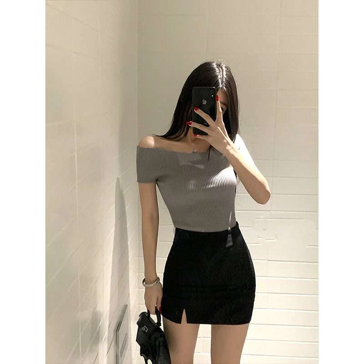 Eleganter Bleistiftrock mit hoher Taille und Schlitz - Figurbetonend & Dehnbar Next Level