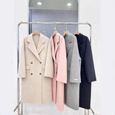 Eleganter Doppelgesicht Wollmantel Lang - Handgenäht mit Drop-Shoulder in 4 Farben Next Level