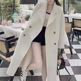 Eleganter Doppelgesicht Wollmantel Lang - Handgenäht mit Drop-Shoulder in 4 Farben Next Level