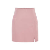Eleganter Bleistiftrock mit hoher Taille und Schlitz, figurbetont und dehnbar