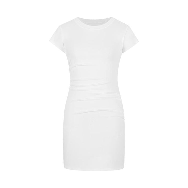 Figurbetonendes Basic-Kleid mit Kurzarm & hoher Taille - Midi-Länge in 7 Farben Next Level