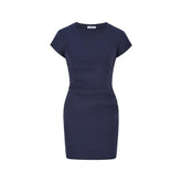 Figurbetonendes Basic-Kleid mit Kurzarm & hoher Taille - Midi-Länge in 7 Farben Next Level