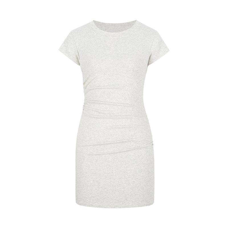 Figurbetonendes Basic-Kleid mit Kurzarm & hoher Taille - Midi-Länge in 7 Farben Next Level