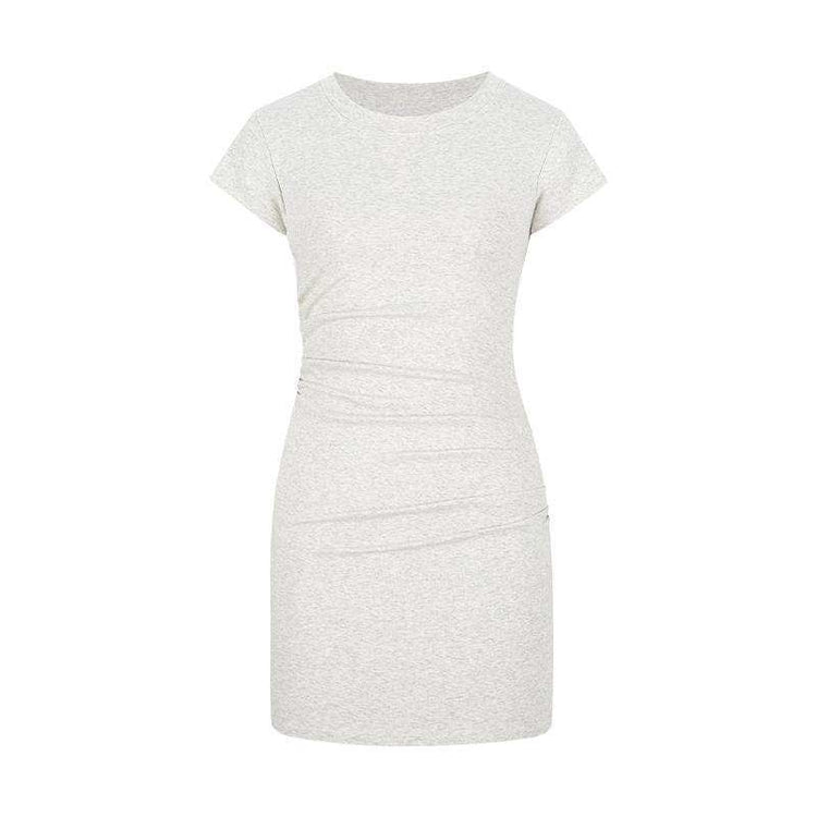 Figurbetonendes Basic-Kleid mit Kurzarm & hoher Taille - Midi-Länge in 7 Farben Next Level