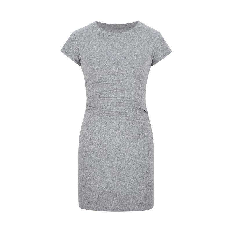 Figurbetonendes Basic-Kleid mit Kurzarm & hoher Taille - Midi-Länge in 7 Farben Next Level