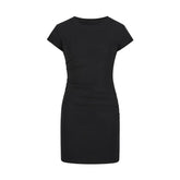 Figurbetonendes Basic-Kleid mit Kurzarm & hoher Taille - Midi-Länge in 7 Farben Next Level