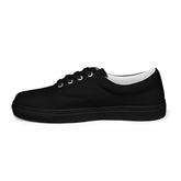 Schwarze Canvas Schuhe von Robert de Valenmont, Schnürschuhe für Männer, rechte Innenseite, bequemes Design