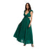 Next Level Morgan De Toi Damenkleid in Dunkelgrün mit Rüschenträgern, Cut-outs an der Taille und fließendem Rock