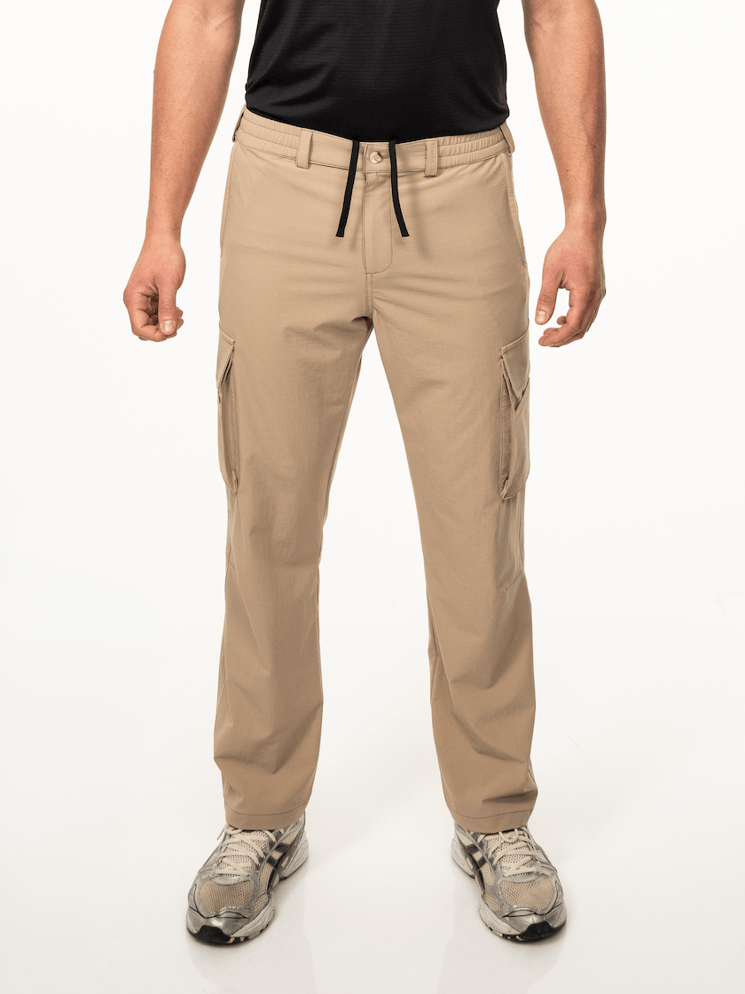 Beige Next Level SL-150 Cargo Hose für Herren mit Utility-Style und elastischem Bund