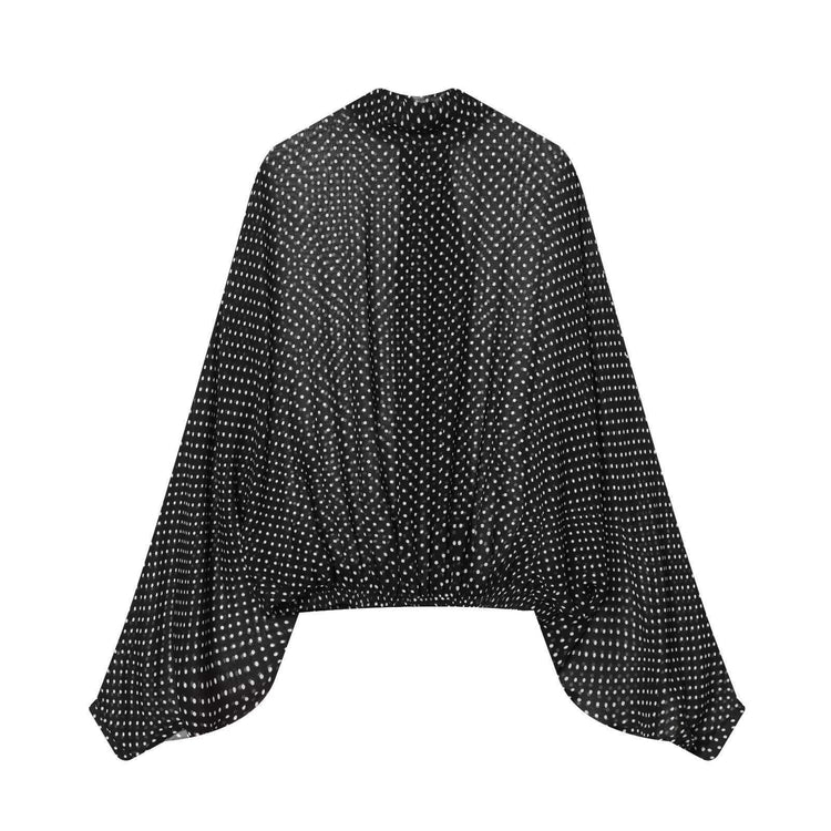 Polka-Dot Zweiteiler -Set mit Schleife - Street Chic Zweiteiler für Damen Next Level