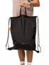 Schwarzer SL-150 Shopper von Next Level mit Rucksackfunktion und reflektierendem Logo für Alltag und Reisen