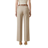 Dunkelblaue Damenhose von Artigli, elegante Kleidung Hosen, detailreiche Passform und hochwertiges Material sichtbar.