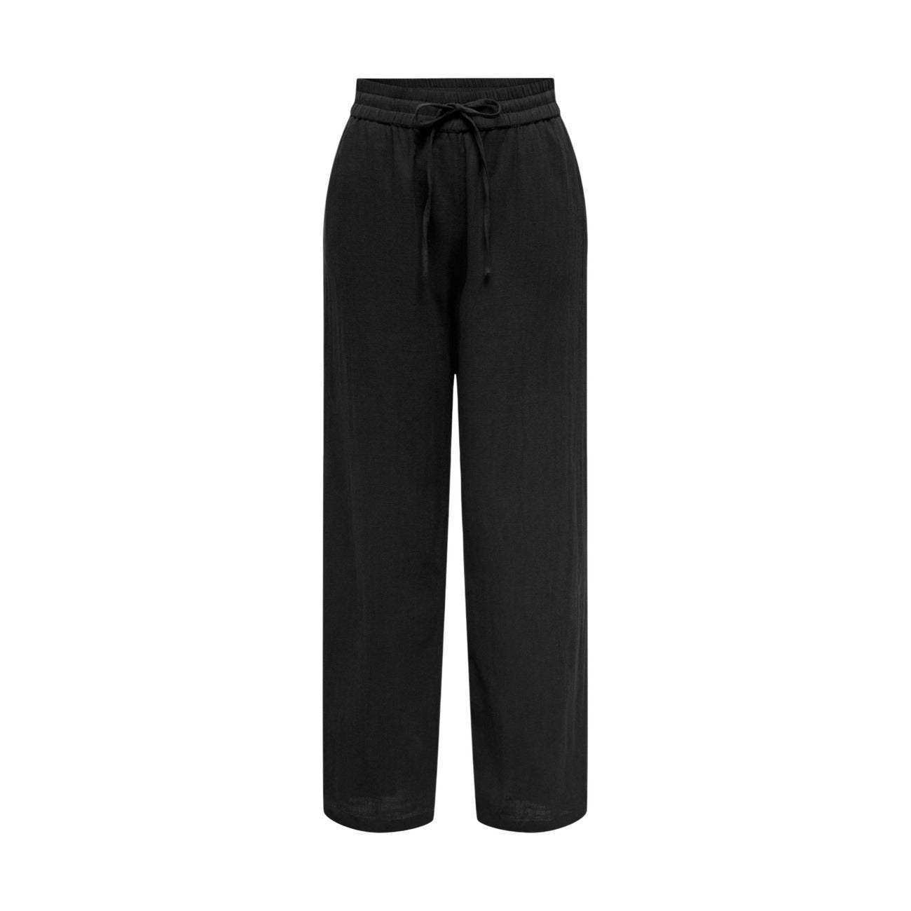Only Damen Hose in lässigem Schnitt, schwarz mit seitlichen Taschen und elastischem Bund, ideal für den Alltag.