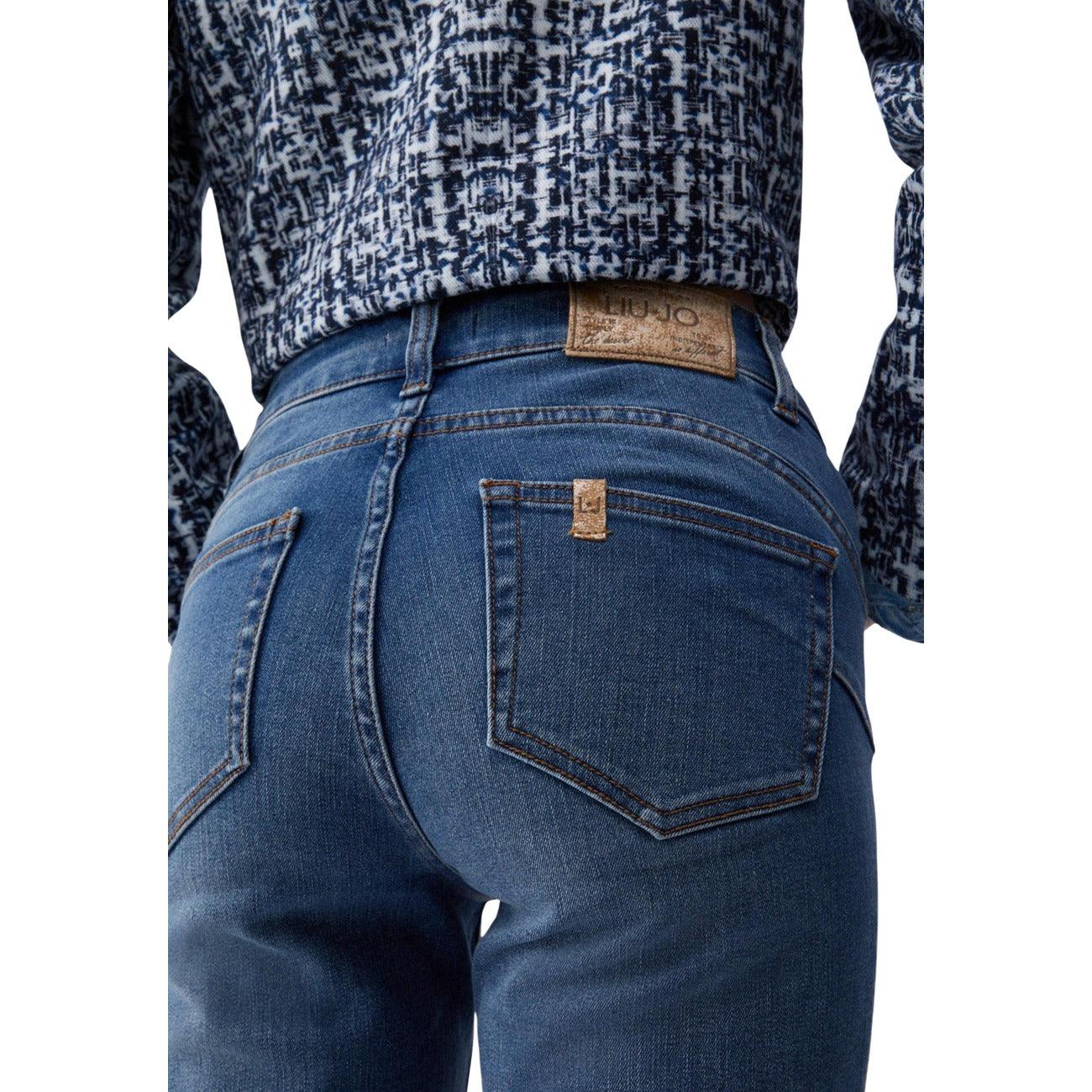 Liu Jo Damenjeans in hochwertiger Slim Fit Passform aus italienischem Baumwoll-Stretch, klassisches blaues Design für stilbewusste Frauen