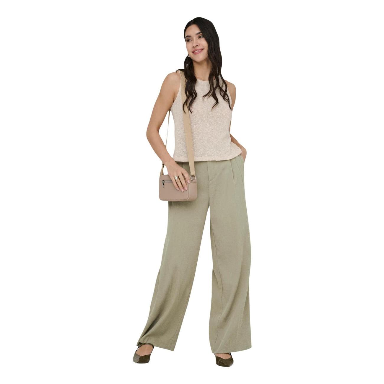 Damenhose von Jacqueline De Yong, lockerer Schnitt, bequemes Kleidungsstück, in einem modernen, neutralen Farbton.