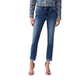 Liu Jo Damenjeans Slim Fit in klassischem Blau mit hochwertigem Baumwoll-Stretch für stilvollen Komfort
