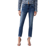 Liu Jo Damen Jeans in a stylish blue wash, featuring a slim fit and classic five-pocket design.