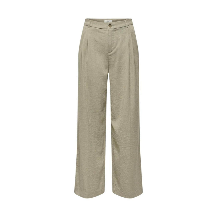Damenhose von Jacqueline De Yong in dunkler Farbe, bequemes Kleidungsstück mit geradem Schnitt und elastischem Bund.