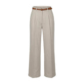 Dunkelblaue Damenhose von Artigli, aus weichem Stoff, mit schmalem Schnitt und hoher Taille, modisch und bequem.