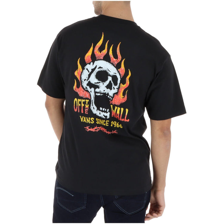 Vans Herren T-Shirt in black with logo graphic, featuring a classic crew neck and short sleeves.
