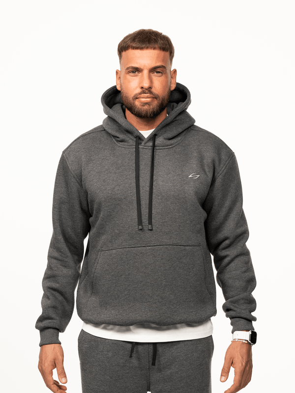 Zip-Hoodie Grey Melange von Next Level mit Kapuze, Reißverschluss und Seitentaschen im lässigen Stil